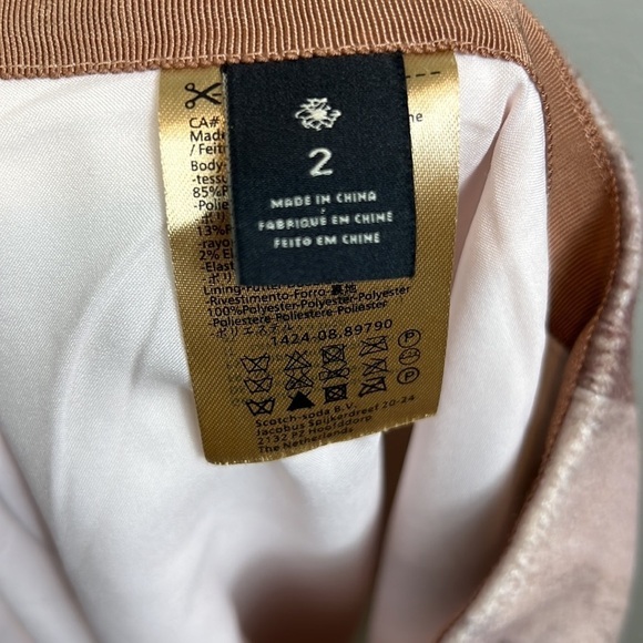 Scotch & Soda / Maison Scotch Boudoir Pencil Skirt Suede 2 Neutral - Picture 11 of 12